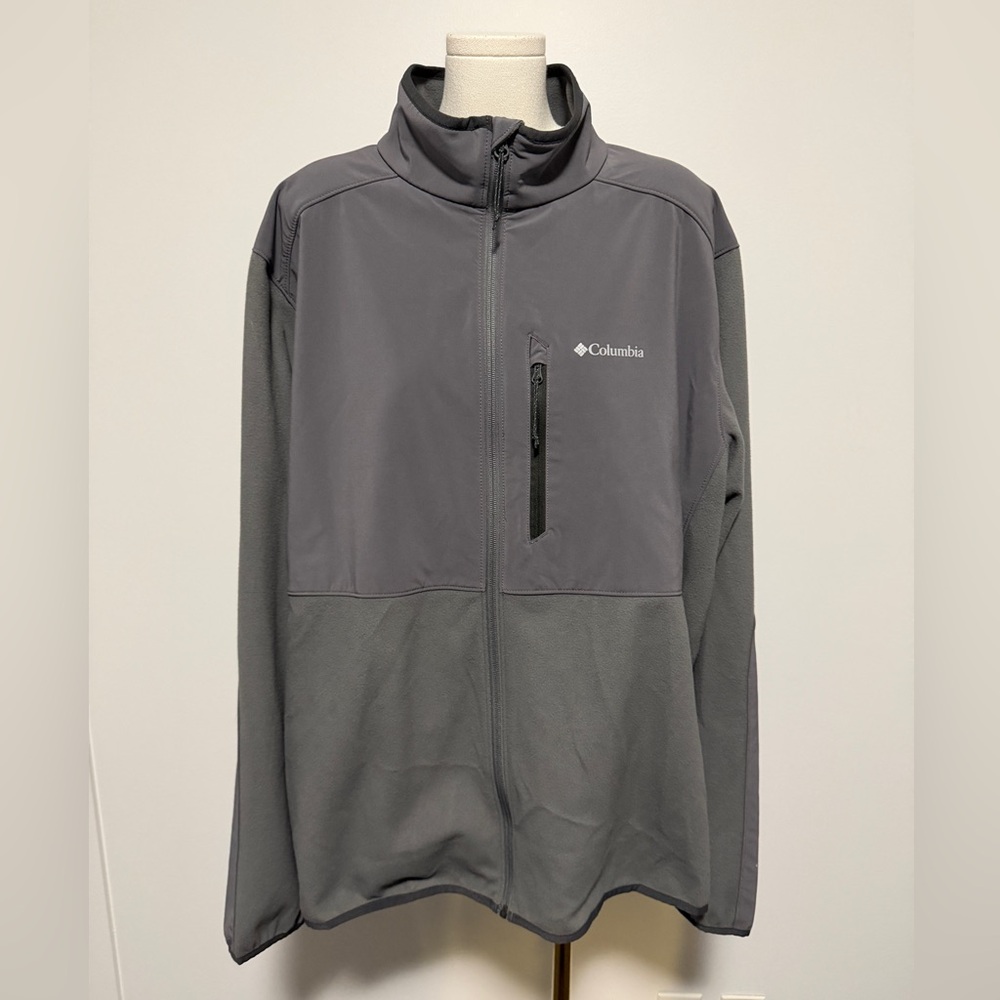Columbia Men's Grey Colour Fleece Jacket